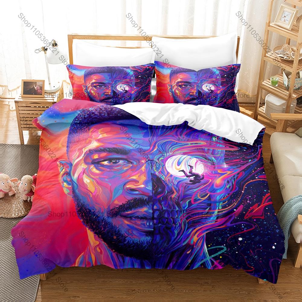 Psychedelic Hip Hop Animated Film Entergalactic Full Printed 3PCS Bedding Duvet Cover + 2 Pillowcases Teen Dorm Home Decoration