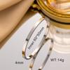Exaggerated Glossy Buckle Stainless Steel Bracelet - Trendy and Elegant Design