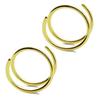 4Pieces Nose Rings Hoops Surgical Steel Double Spiral Nose Ring Left or Right Single Pierced Nose Piercing for Women Men