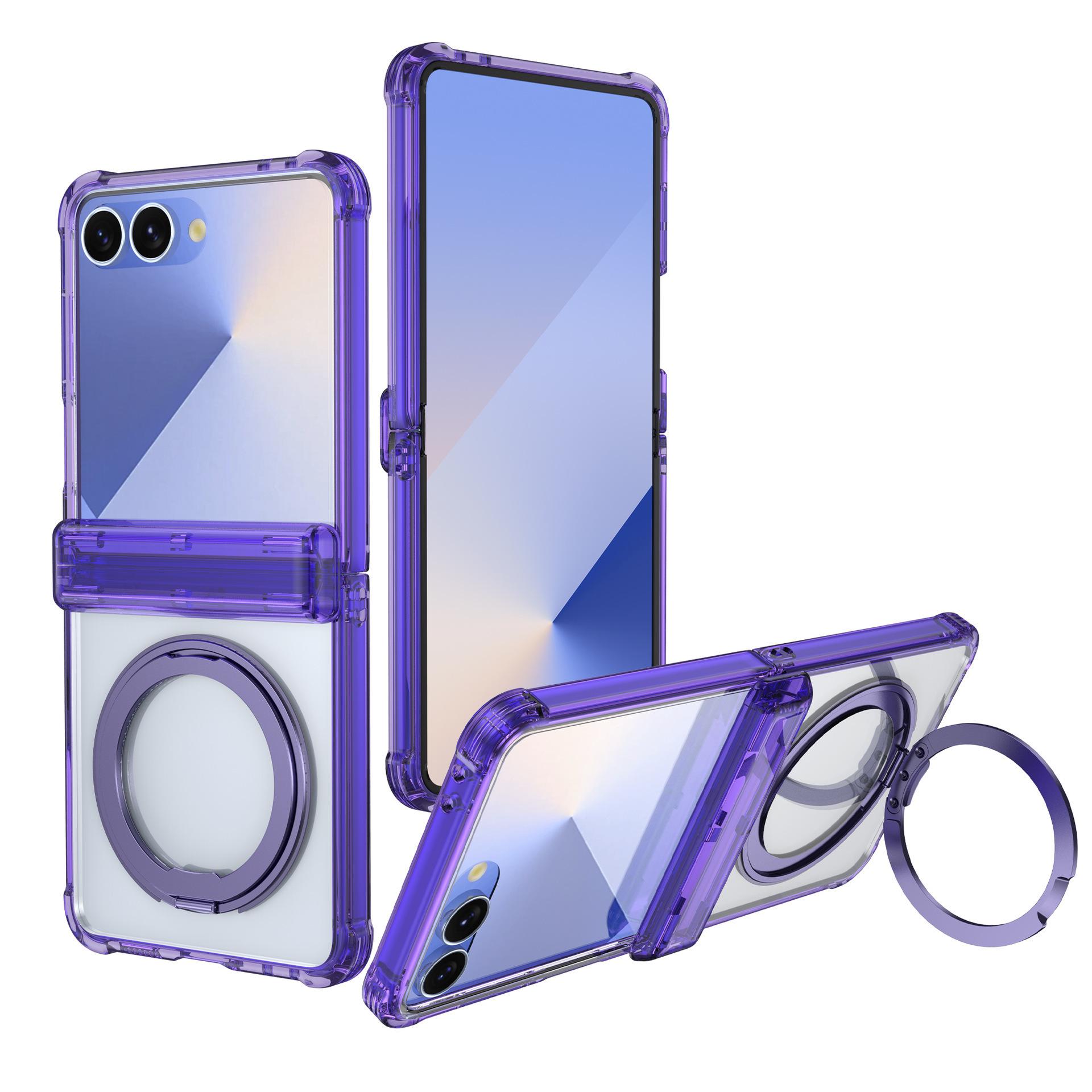 

Samsung Z Flip7 FE Case: Four-Corner Drop Protection, 360° Rotating Stand, Wireless Charging Compatible for Flip6/5 Samsung Z Flip 7 FE