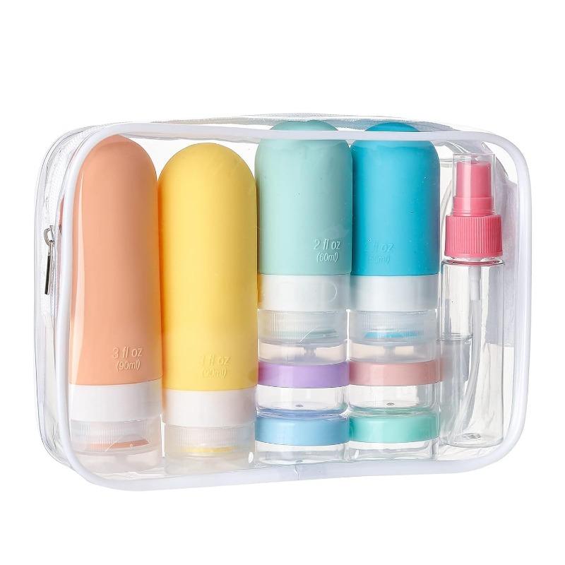 

1 SET Travel Bottle Set Cosmetic Lotion Leak Proof Storage Bottle Shampoo Silicone Bottle Convenient Storage A Great Helper Silicone