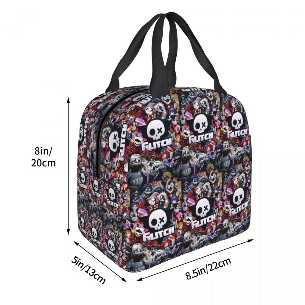 Chibis Murder Drones Uzi Doorman Fuzzy Insulated Lunch Bag for Women Office Cooler Thermal Food Box Tote Lunch Boxes Container