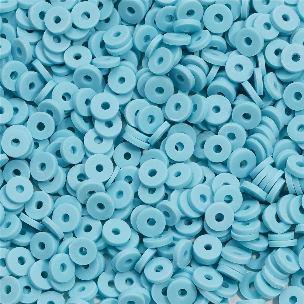 350pcs 6mm Flat Round Polymer Clay Beads Loose Spacer Beads for Jewelry Making DIY Needlework Bracelet Necklace Accessories