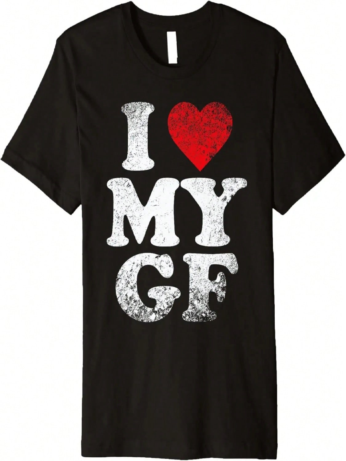 I Love My Girlfriend I Heart My GF Vintage Red Heart Design Premium T-Shirt S