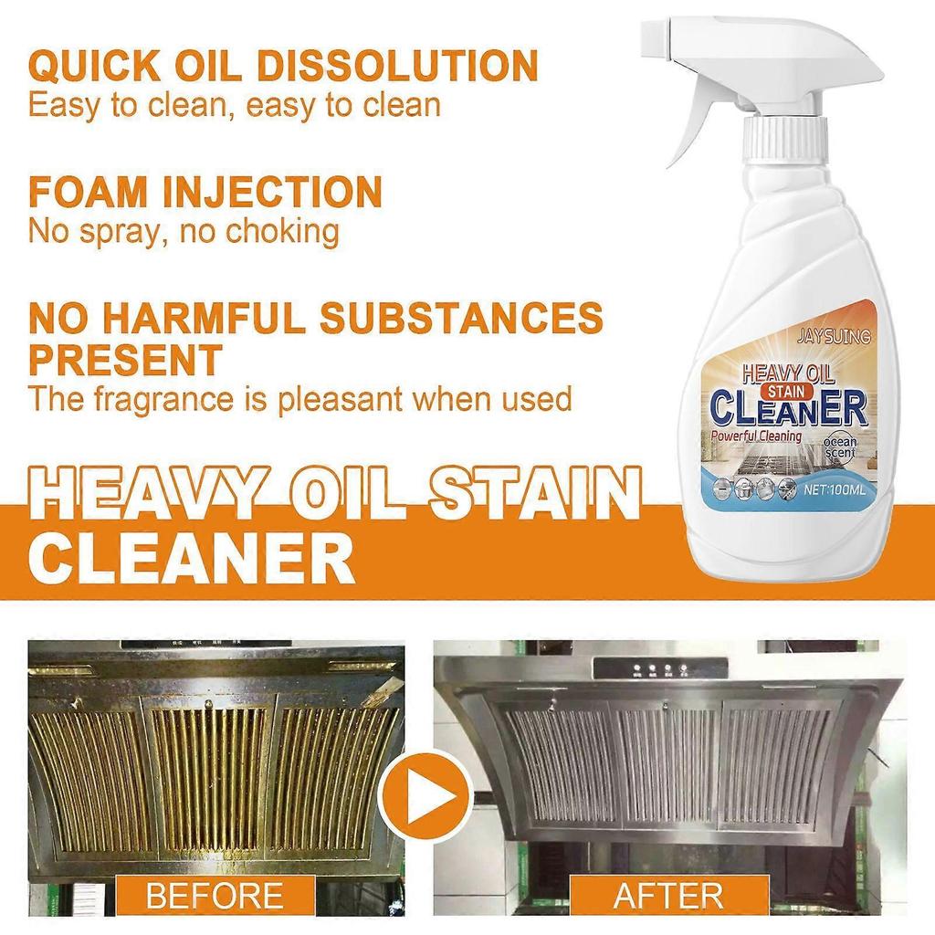 Limited time!!Jaysuing Kitchen Heavy Oil Cleaner - Removes Grease From Kitchen Stovetops, Cleans Utensils, Removes Rust And Stains, Oil Stain Cleaner