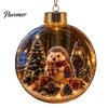 Durable Holiday Party Supplies Glowing Christmas Story Ornament, Mini Scene in Ball, Light Up Hanging Decorations for Garden Clear Plastic Ball