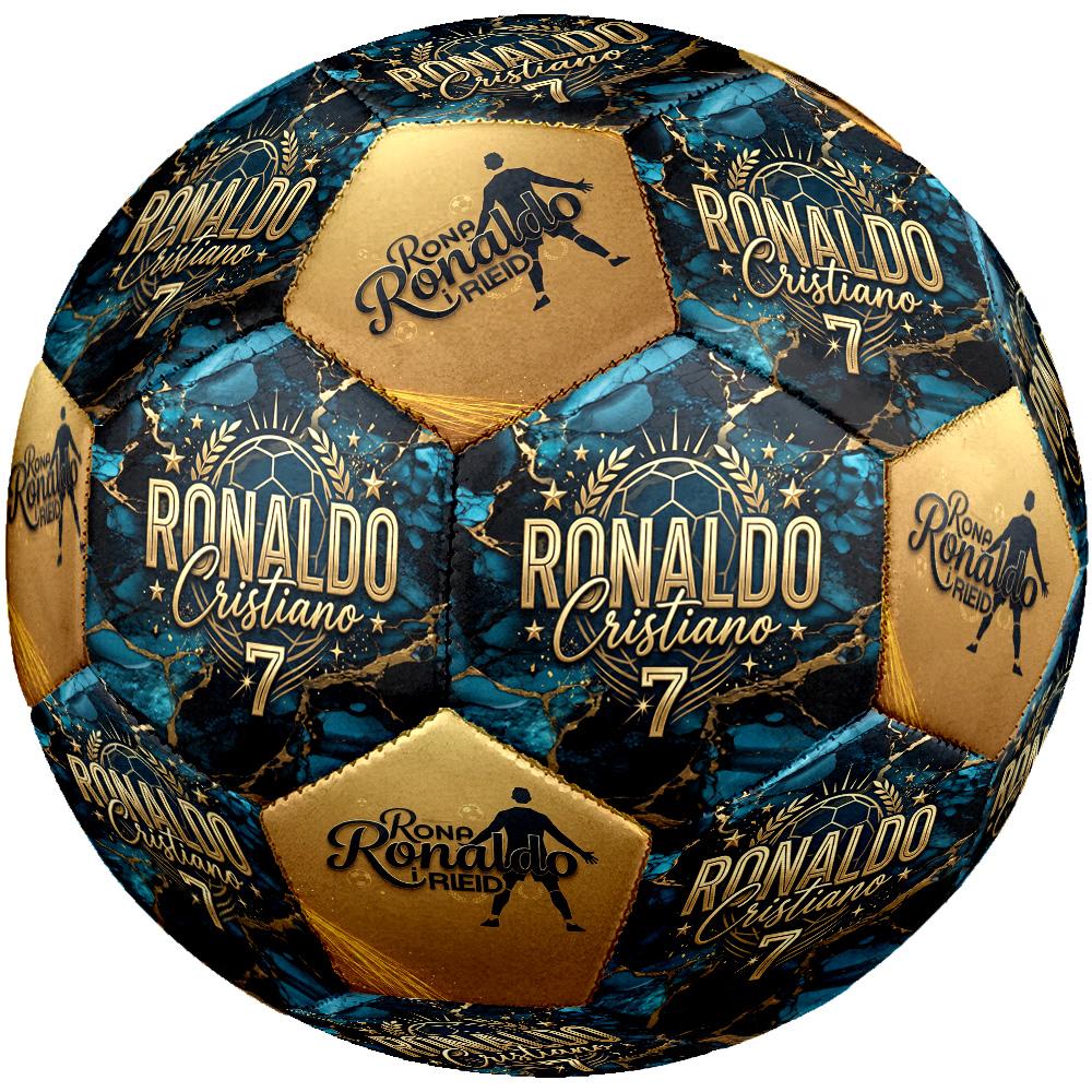 Ronaldo's Golden Legacy Size 5 Soccer Football Machine-Stitched Indoor/Outdoor Universal Football Unique Gift for Soccer Lovers