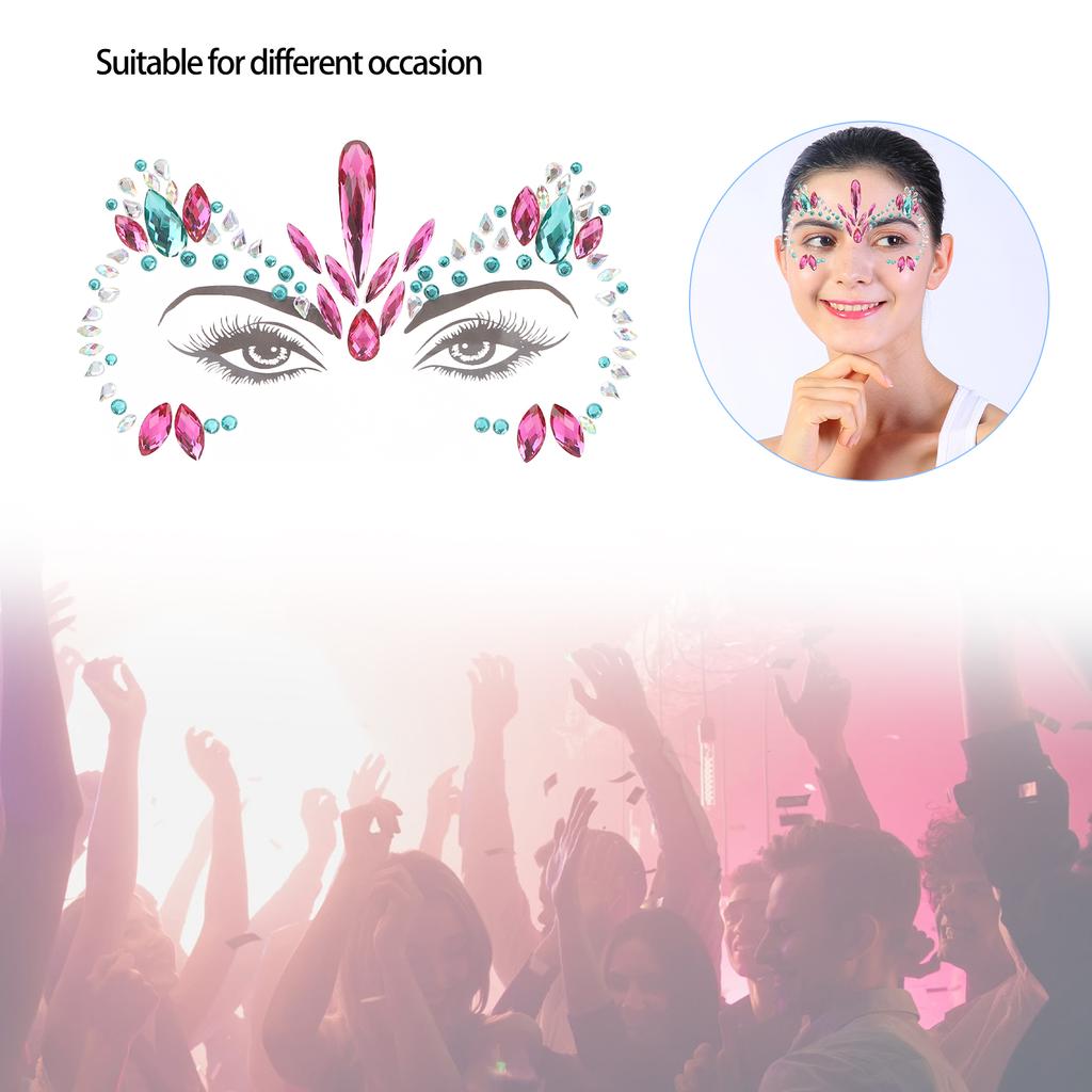 DIY Makeup Face Jewels Glitter Shiny Temporary Face Rhinestones Stickers Decorations