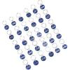1set Aluminium Metal Luggage Id Tags Key Ring Labels Blue Numbers for Home Office Hotel Organization