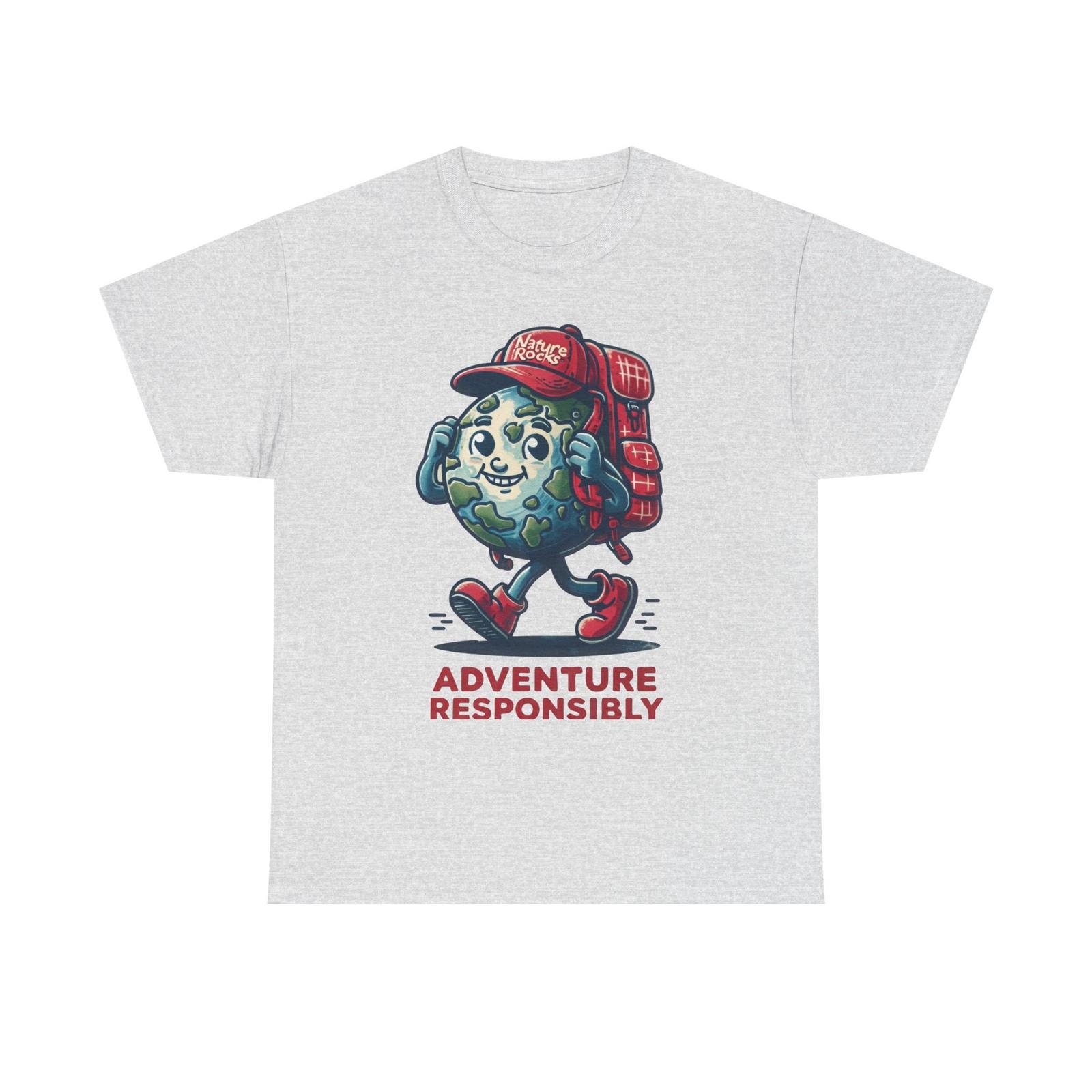 Adventure Responsibly Unisex Heavy Cotton Tee Eco-Conscious Shirt Nature Lovers L