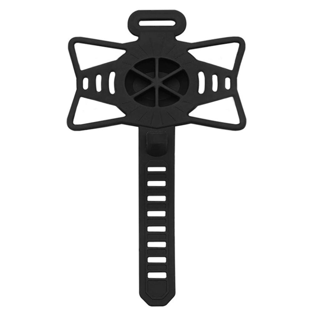 BENGGUO Bicycle Phone Mount Adjustable Silicone Elastic Strap Holder for 4.7-7.2 Inch Devices Bike Handlebar Bracket, Black