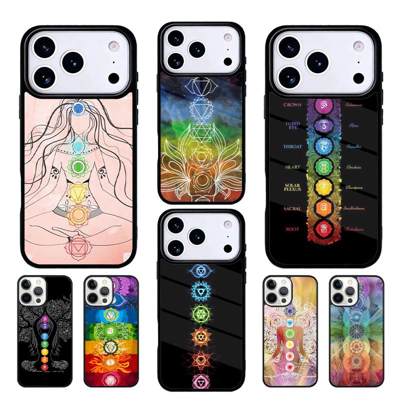 Mandala Chakra Yoga mobile phone case Compatible with IPhone 17 16 15 14 13 12 11Pro Max 17 Air cover