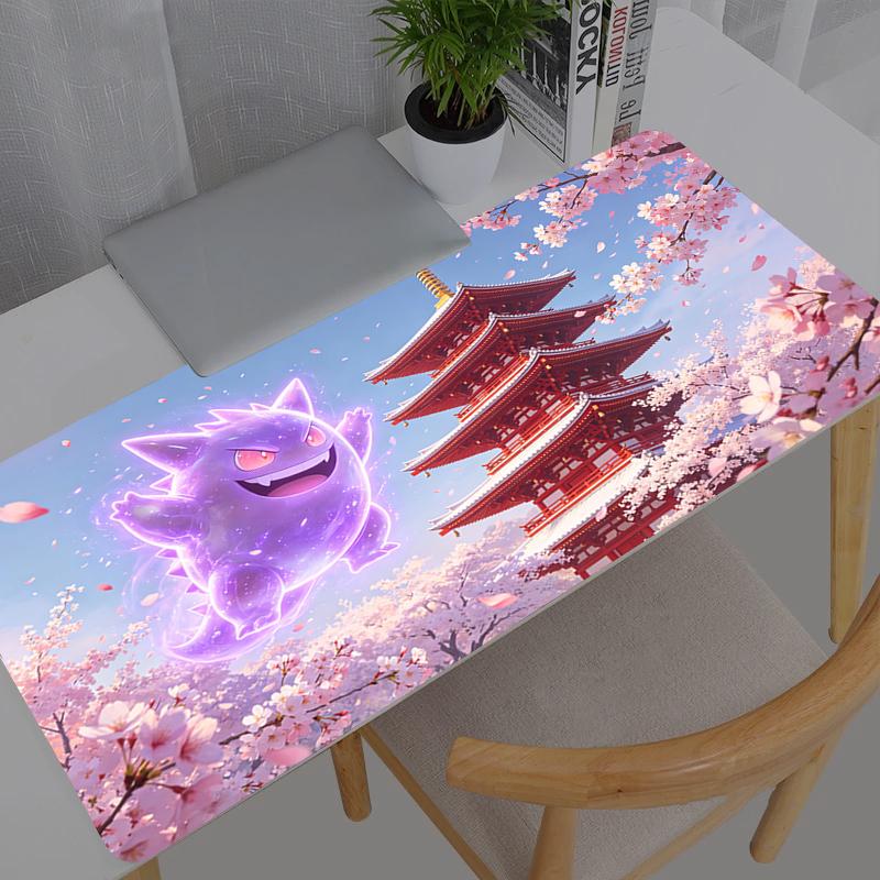 Large Mouse Pad Gamer Keyboard Mousepad Pokemon Pikachu Gengar Computer Desk Mat Gaming Pad Mouse Mats For CS GO LOL X