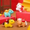 6 Piece Chinese Zodiacs Horse Miniature Figurine Resins Craft Desk Decors Ornaments for Home Office New Year Celebration