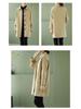 Women's Plus-Size Washed Cotton Trench Coat, Mid-Length, Loose Fit, Korean Style, for Spring and Autumn.