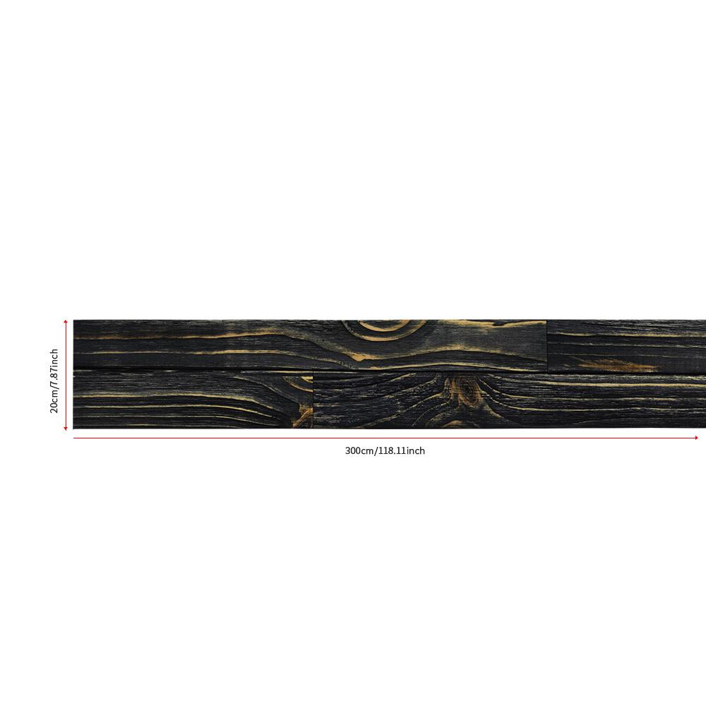 1roll 20x300cm Wood Grain Floor Stickers PVC Self-Adhesive Thickened Waterproof Wall Stickers, for Living Room Office Home Decor