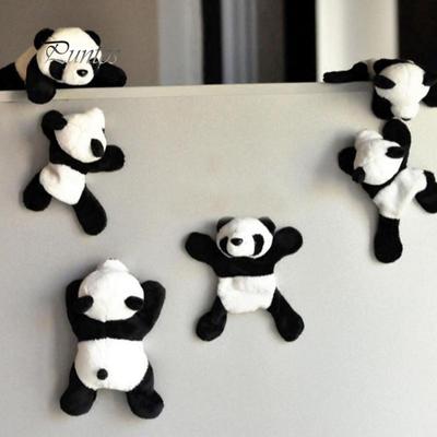 1Pc Cute Soft Plush Panda Fridge Magnet Refrigerator Sticker Gift Souvenir Decor