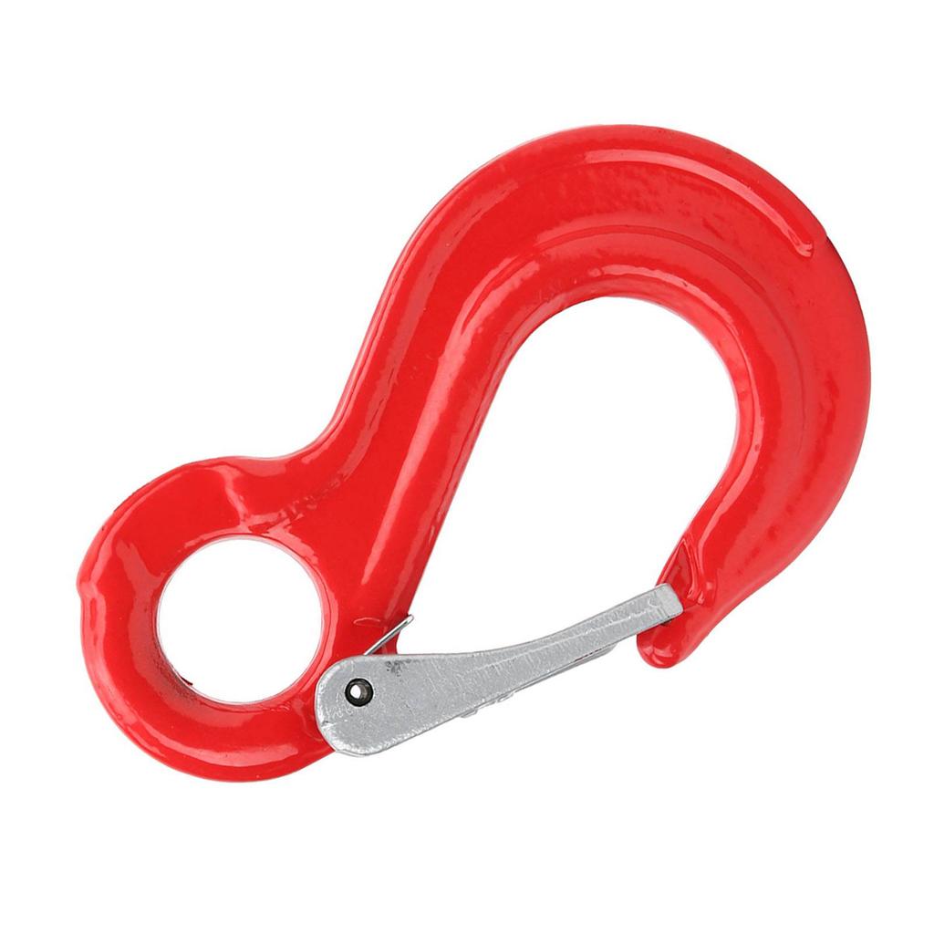 2Ton Round Fixed Eye Lifting Hook with Latch Alloy Steel Crane Hoist Hook for Ship Construction