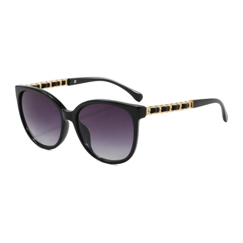 New fashion Xiaoxiangfeng gradual change color glasses women's plain face UV protection cat eye UV sunglasses