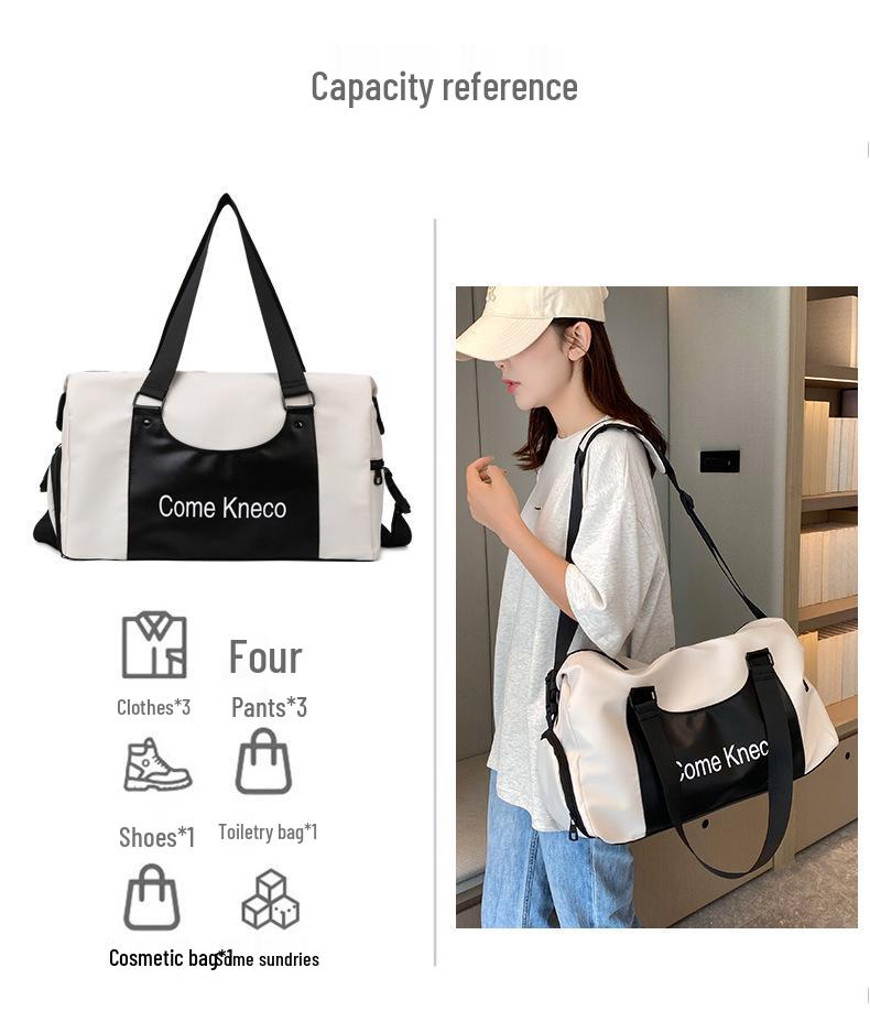 Short Trip Sports Bag with Shoe Compartment and Wet/Dry Separation – Single Shoulder Crossbody