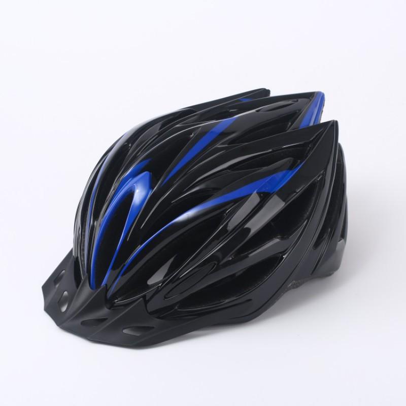 Adult Cycling Helmet Road Mountain Bikes One-Piece Molded EPS PC Shell Unisex Fit L 58-61cm Black With