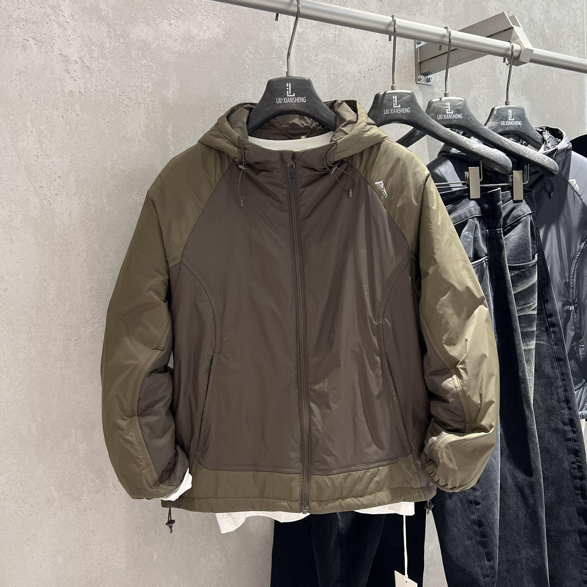 Men s Winter 2025 Hooded Cotton Jacket - Thick, Warm, Versatile Casual Coat S зелёный