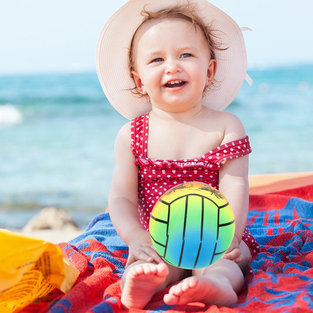 Inflatable Rainbow Volleyballs Outdoor Inflatable Beach Ball PVC Volleyball Decorative Sports Ball Swimming Pools Party Favor