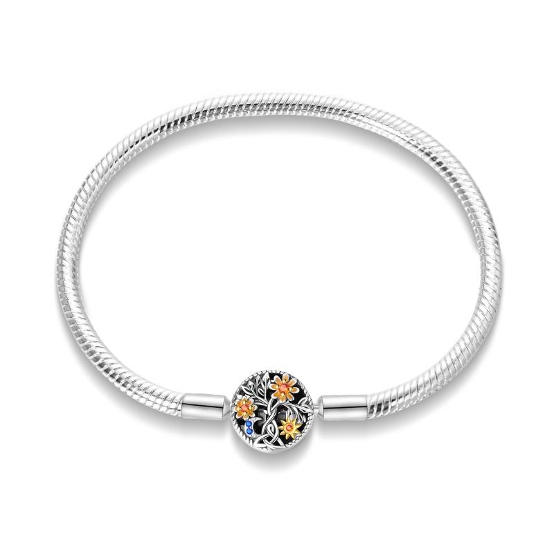 Bracelet Silver 925 Original Cute Cat Luminous Butterfly Tree of Life Bracelets Fit DIY Charms Beads Jewelry Gift Making