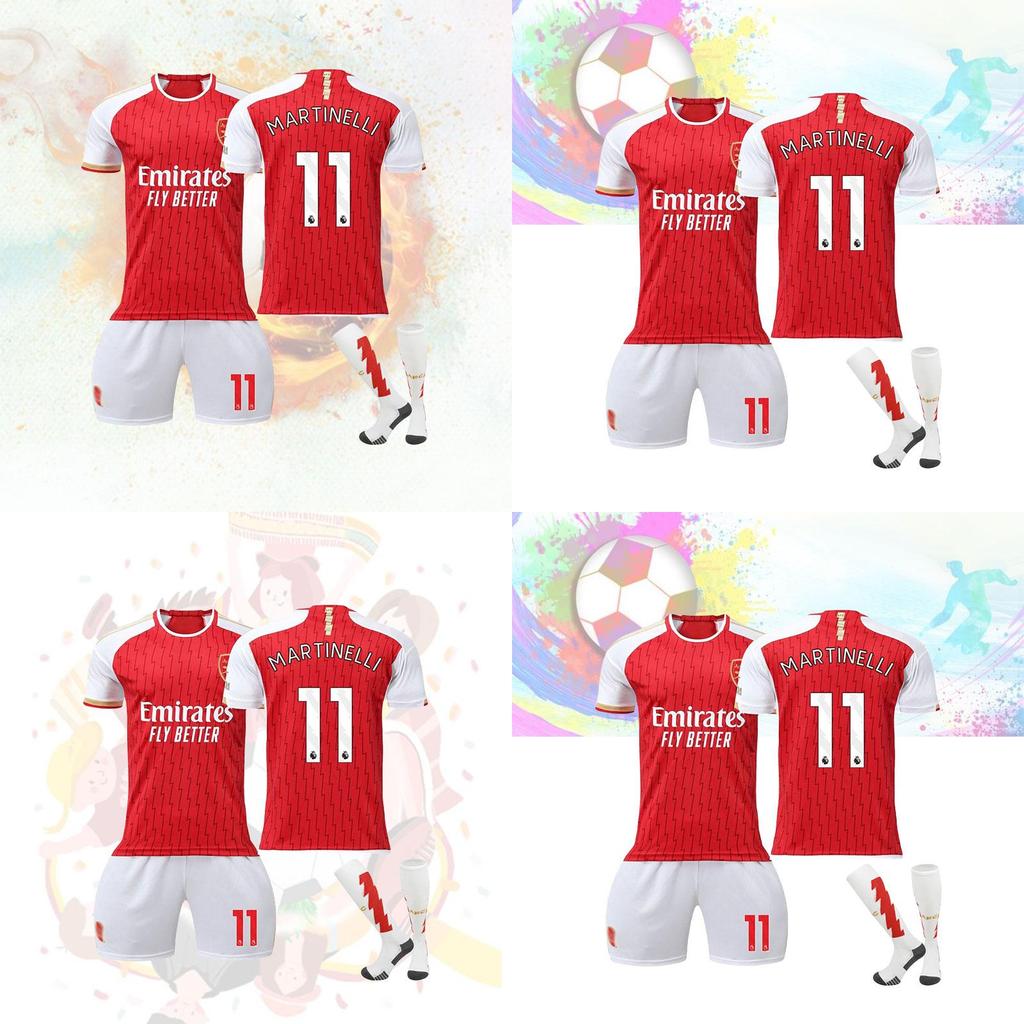 Koszulka Domowa Arsenal 2023-24 Koszulka Piłkarska Odzież Sportowa Tkanina Poliestrowa Rozmiary Dziecięce i Dla Dorosłych