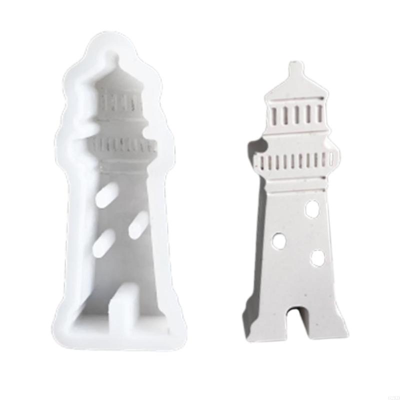 62KD Handmade Decors Silicones Lighthouse Mold Resins Casting Art Projects