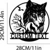 Custom Wolf Metal Wall Decor, Personalized Wolf Name Sign, Custom Metal Sign, Housewarming Gift