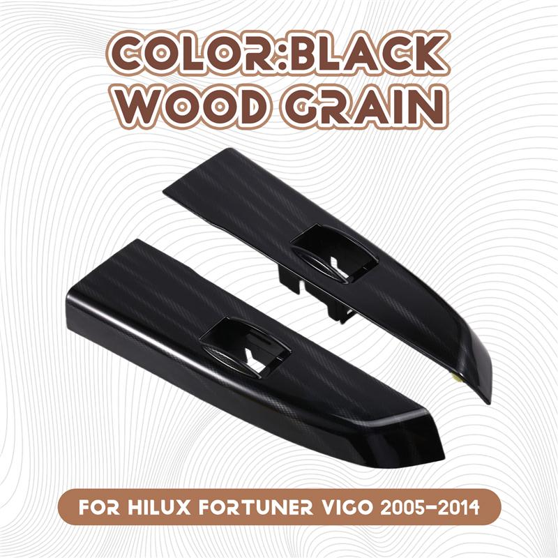 Ac29-Автомобильная электрическая панель управления стеклоподъемниками Переключатель Накладка на ручку передней двери Панель регулятора автомобильного стеклоподъемника Верхняя панель подлокотника двери Black Wood Grain