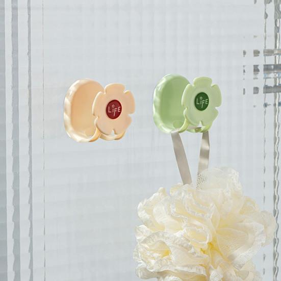 Stojan na houbičky a utěrky s bezzávrtným lepicím upevněním Kuchyňské a koupelnové dřezy Design s odtokem Květinový tvar Úložný organizér