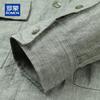 ROMON Men's 100% Linen Long-Sleeve Shirt