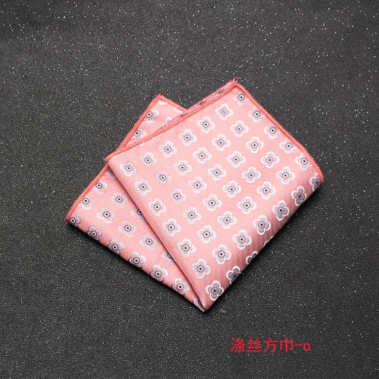 Men'S Banquet Guests Wedding Groom Suit Dress Pocket Towel British Retro Cashew Flower Striped Square Towel
