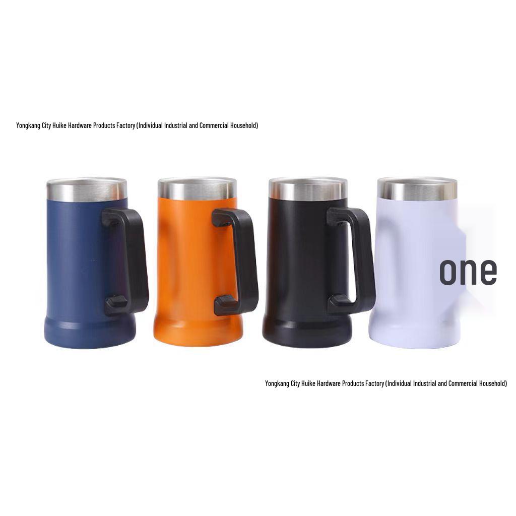 304 Stainless Steel 23oz Vacuum Insulated Beer Mug with Handle