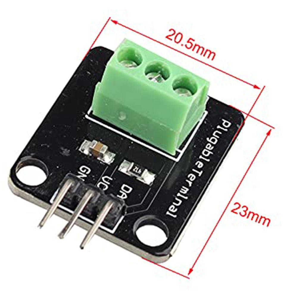 1set 3V-5.5V Temperature Sensor Module Pluggable Terminal Waterproof Temperature Sensor For Soil Temperature Detection