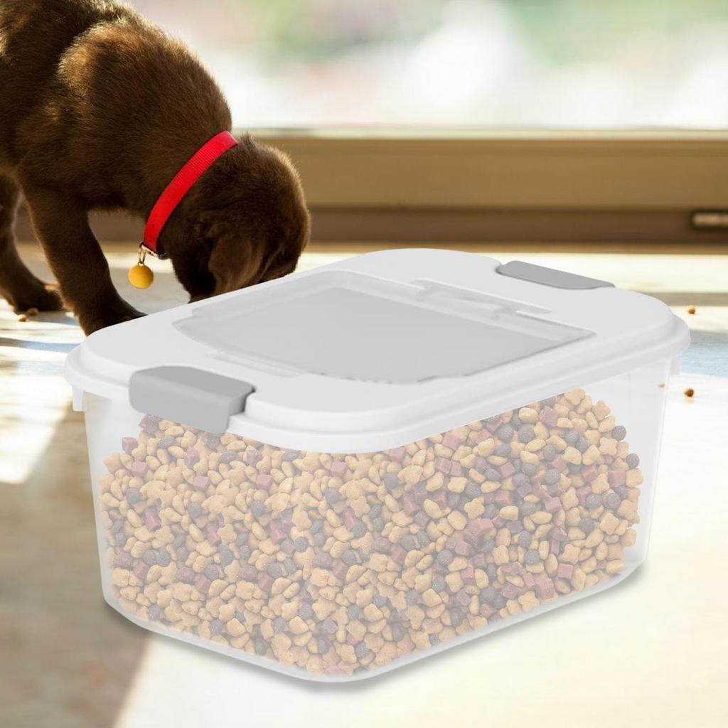 Airtight Dog Food Container Stackable Feed Bucket Cereal Barrels for Pantry Camping Outdoor Pet Feeding Farmhouse