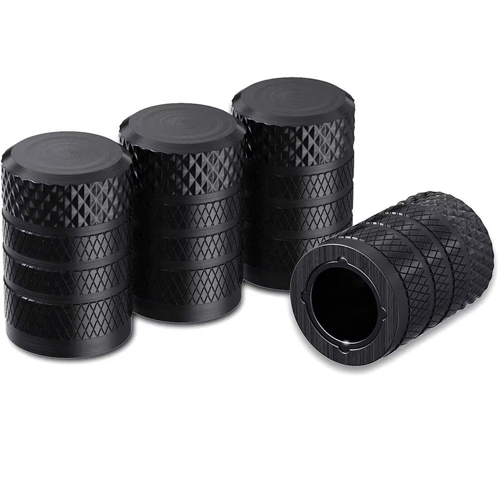 Aluminum Tire Valve Cap Corrosion Resistant Tire Caps Tires Accessories Stem Covers  SUVs чёрный