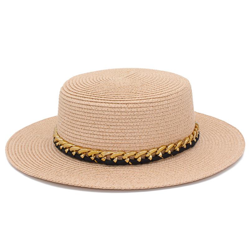 New French summer sun hat women's Panama straw hat fashion outdoor beach hat versatile breathable top hat