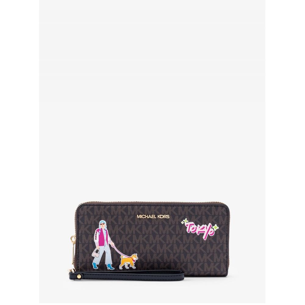 

Michael Kors [japan Limited] Tokyo Jet Set Travel Continental Wallet Large 35f4gtve7i200 Brown F