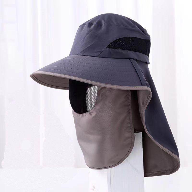 

Sun Hat Men s Summer Face Cover Sun-Proof Sun Hat Outdoor Fishing Cap Cover Face Shawl Hat Bucket Hat Bucket Hat Protection Gray One size