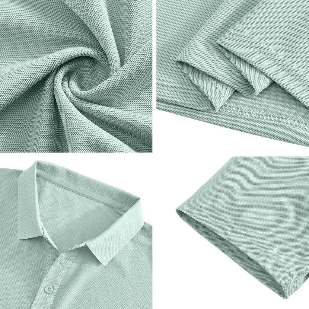 Men’s Summer Short Sleeve Polo Shirt Classic Lapel Design Quick Dry Breathable Lightweight Casual T Shirt for Daily Wear
