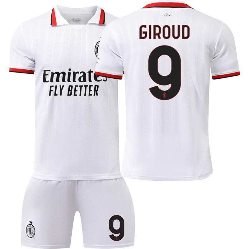 2526AC Away Football Uniform No. 9 Giroud 10 Leo Milan 11 Pulisic Jersey Set