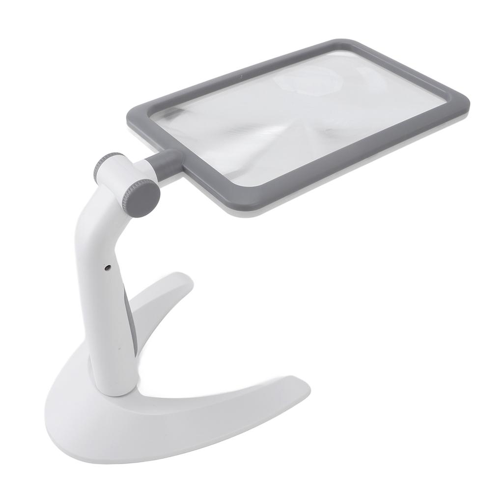 Lupe mit Lichtständer 48 LEDs 2,5-fache Drehung 3 Farbtemperaturen Lupe zum Lesen für Senioren Niedrig