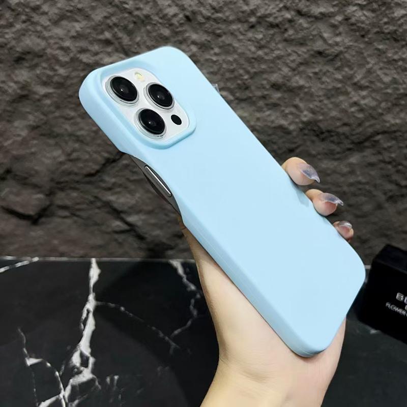 Custodia di Lusso in Silicone Mezza Copertura Color Caramella per iPhone 16 15 14 13 12 11 Pro Max Ultrasottile Colorata in TPU Morbido Copertura Posteriore