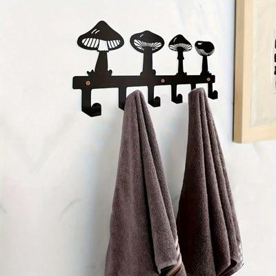 1 Pc Mushroom Wall Hook - Artistic Design, No Power Required, Feather-Free - Holds Bags & Keys Effortlessly - Adds A Natural Charm