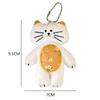 Urocza Lalka Kotek w Kwiaty Pluszowy Wisiorek Brelok Kreatywny Kreskówkowy Symulowany Kociak Wypchana Lalka Zabawki Zabawne Ozdoby na Plecak Prezenty