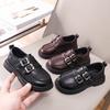Mädchen Lederschuhe Prinzessinnenschuhe 2025 Frühling neue Kinderschuhe schwarz kleines Mädchen Einzelne Schuhe Britischer Stil Slipper
