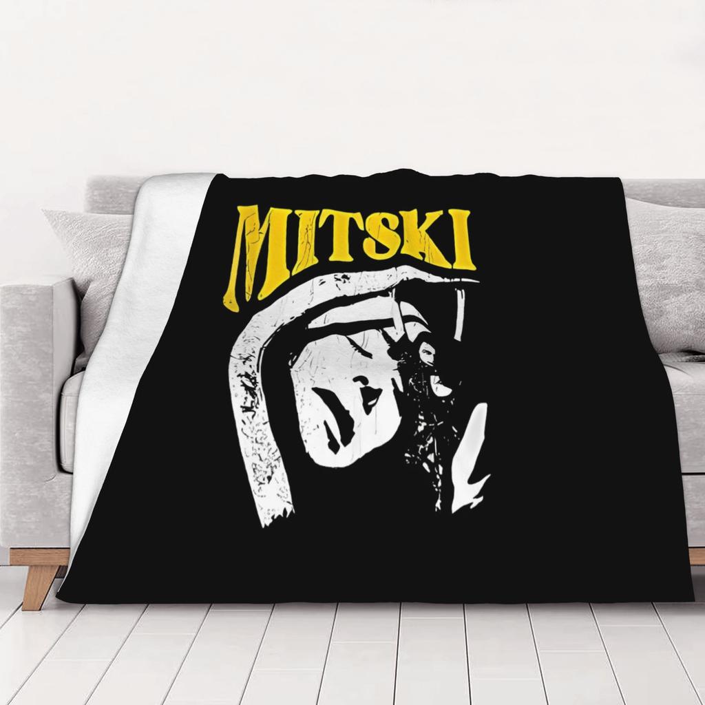 1PC home Cute Room Decor Yellow Silhouette Style Alternative Mitski Blanket Throw Blanket Mitski Novelty Warm Blanket All Season